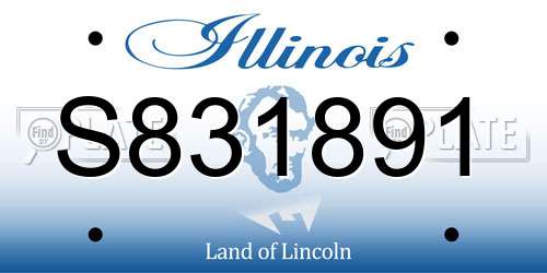 S831891 Illinois License Plate