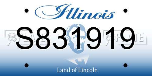 S831919 Illinois License Plate
