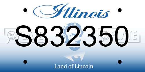 S832350 Illinois License Plate
