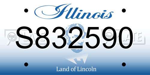 S832590 Illinois License Plate