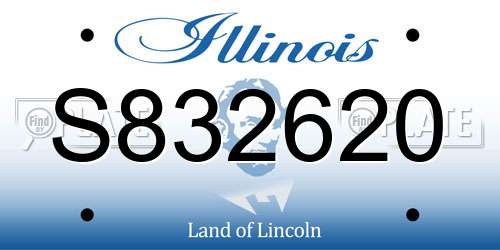 S832620 Illinois License Plate