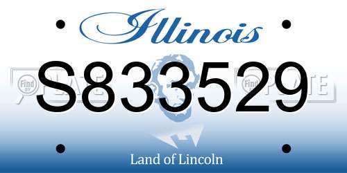 S833529 Illinois License Plate