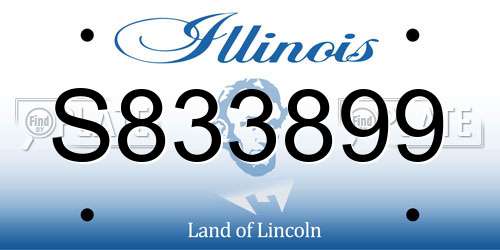 S833899 Illinois License Plate