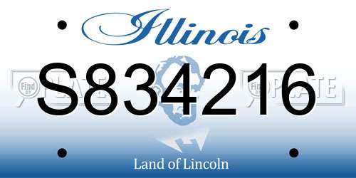 S834216 Illinois License Plate