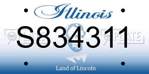 S834311 Illinois License Plate