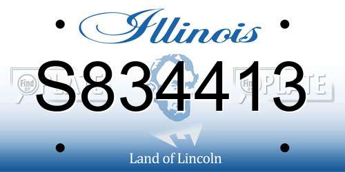 S834413 Illinois License Plate