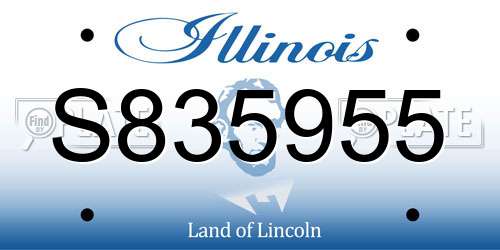 S835955 Illinois License Plate