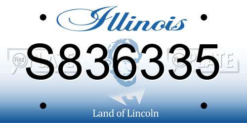 S836335 Illinois License Plate