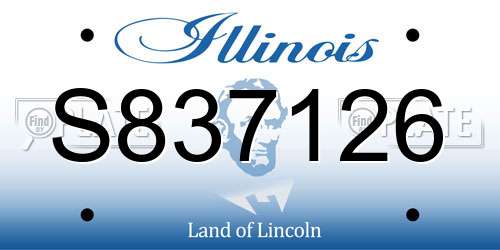 S837126 Illinois License Plate