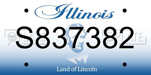 S837382 Illinois License Plate