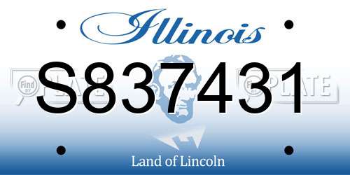 S837431 Illinois License Plate