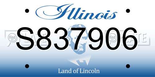 S837906 Illinois License Plate