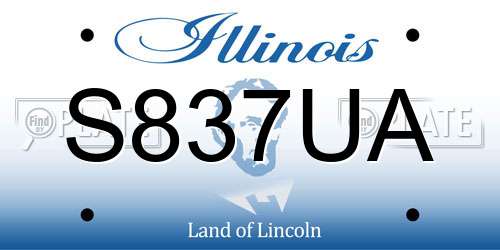 S837UA Illinois License Plate