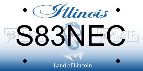S83NEC Illinois License Plate