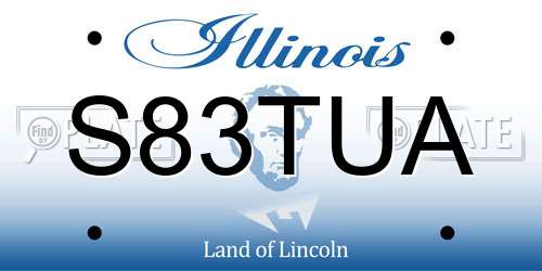 S83TUA Illinois License Plate