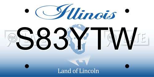 S83YTW Illinois License Plate