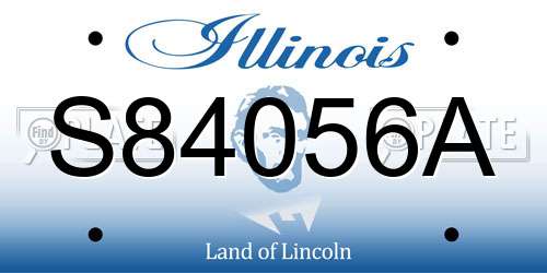 S84056A Illinois License Plate