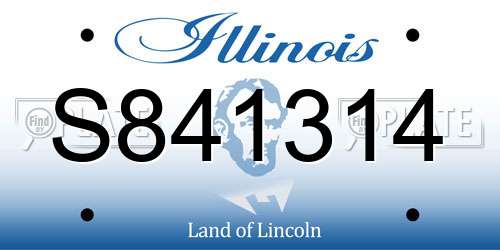 S841314 Illinois License Plate