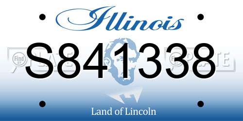 S841338 Illinois License Plate