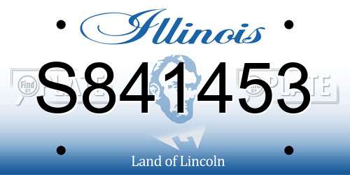 S841453 Illinois License Plate