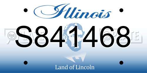 S841468 Illinois License Plate