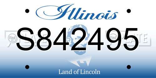 S842495 Illinois License Plate