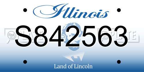 S842563 Illinois License Plate