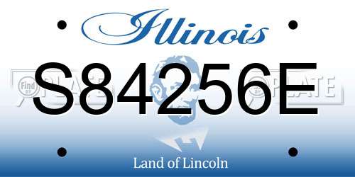 S84256E Illinois License Plate
