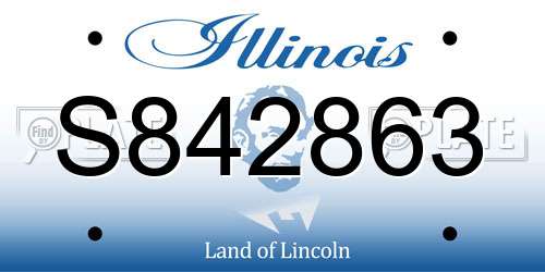 S842863 Illinois License Plate
