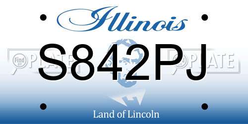 S842PJ Illinois License Plate