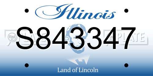S843347 Illinois License Plate