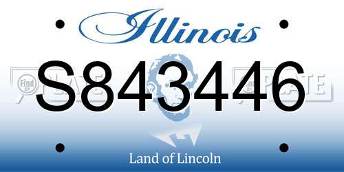 S843446 Illinois License Plate