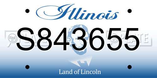 S843655 Illinois License Plate