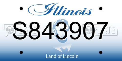 S843907 Illinois License Plate