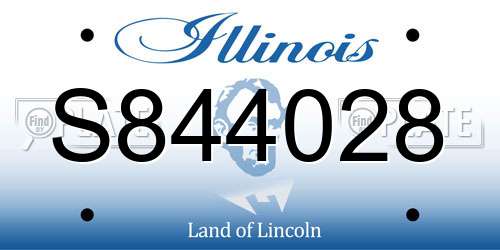 S844028 Illinois License Plate