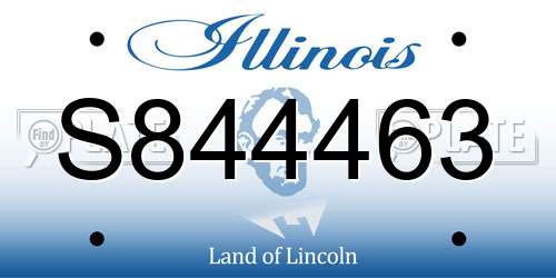 S844463 Illinois License Plate