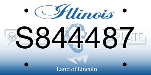 S844487 Illinois License Plate