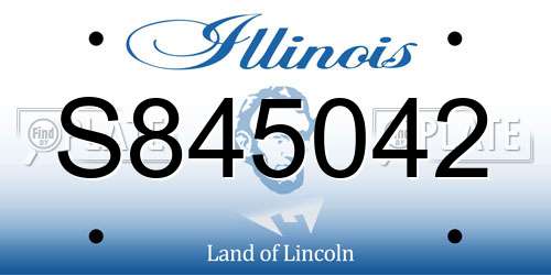 S845042 Illinois License Plate