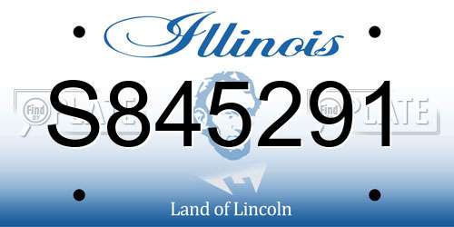S845291 Illinois License Plate