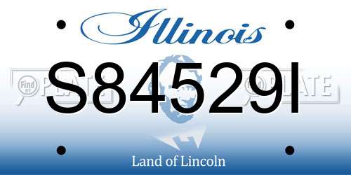 S84529I Illinois License Plate
