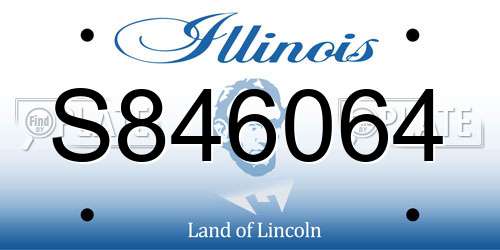 S846064 Illinois License Plate