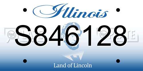 S846128 Illinois License Plate