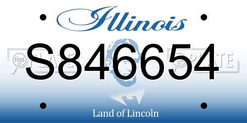 S846654 Illinois License Plate