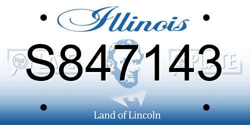 S847143 Illinois License Plate