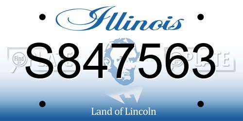 S847563 Illinois License Plate