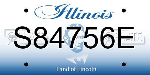 S84756E Illinois License Plate