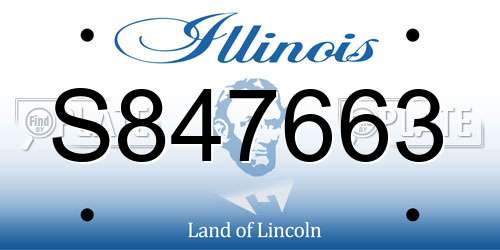 S847663 Illinois License Plate
