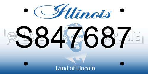 S847687 Illinois License Plate