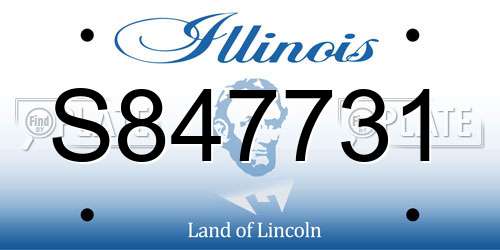 S847731 Illinois License Plate