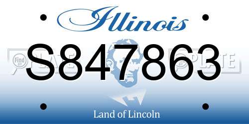 S847863 Illinois License Plate